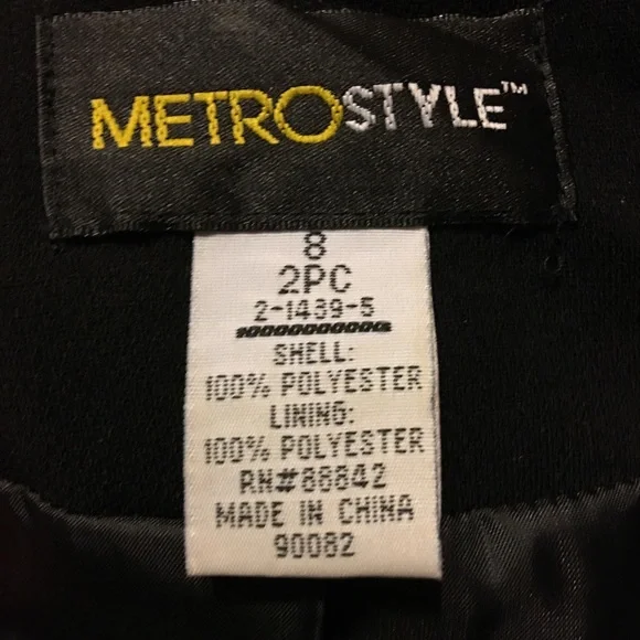 Metro Style black collared jacket NWOT 8 - Picture 7 of 7